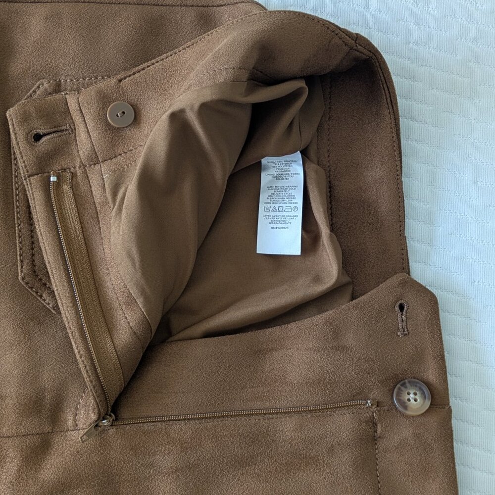 Loft Faux Suede Patch Pocket Mini Skirt - Picture 6 of 6